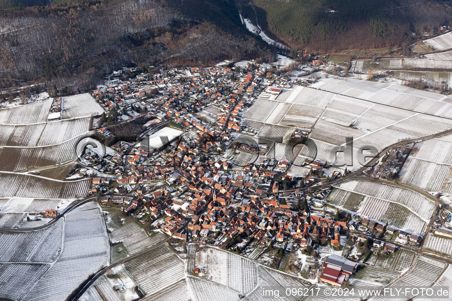 Frankweiler dans le département Rhénanie-Palatinat, Allemagne vue du ciel