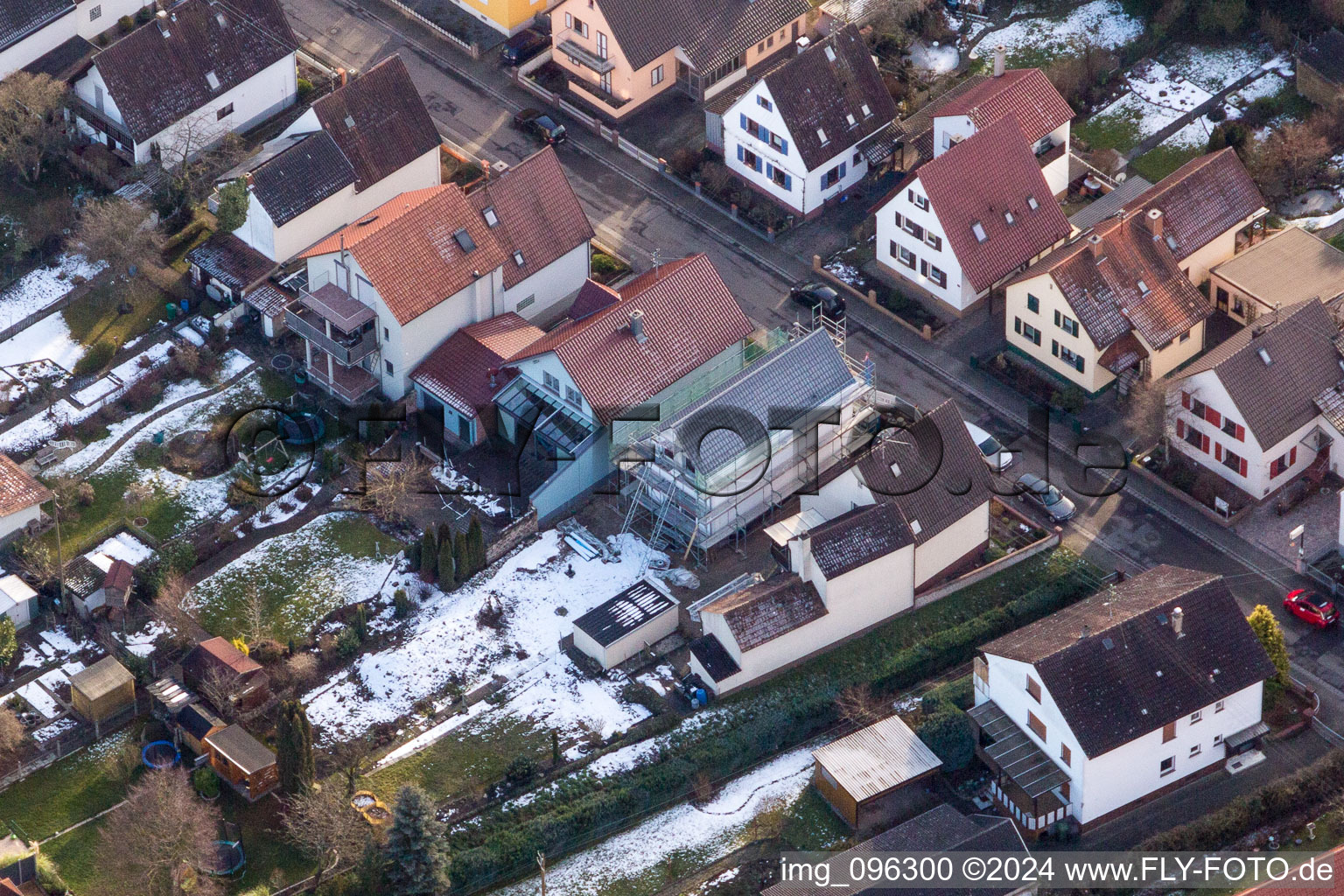 Kandel dans le département Rhénanie-Palatinat, Allemagne depuis l'avion