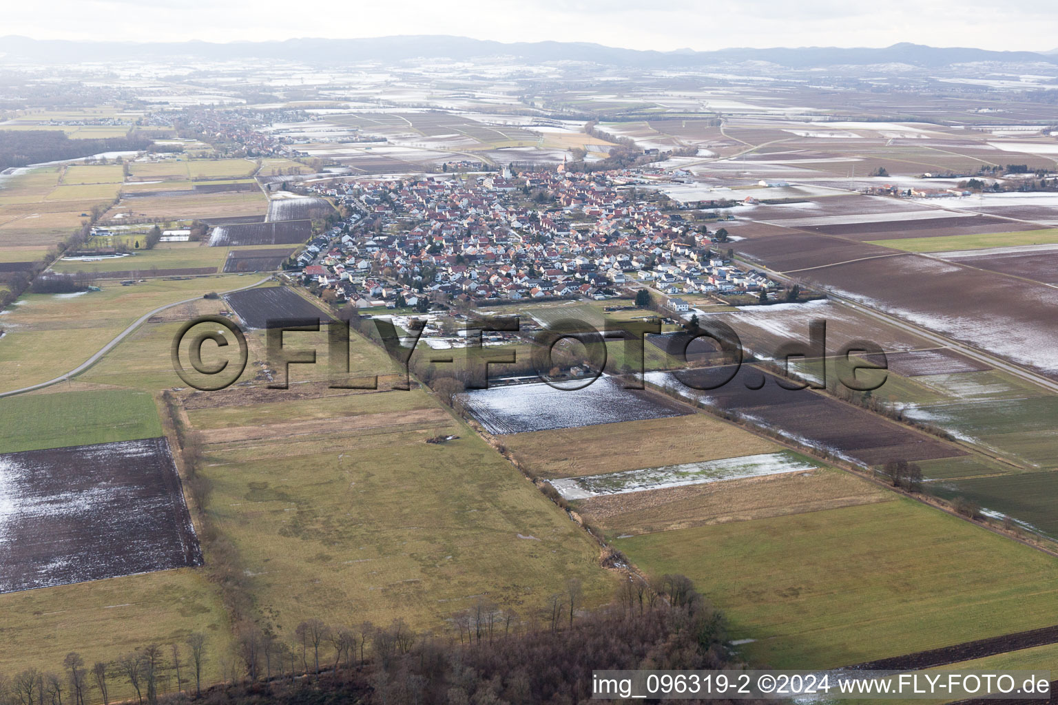 Minfeld dans le département Rhénanie-Palatinat, Allemagne d'en haut