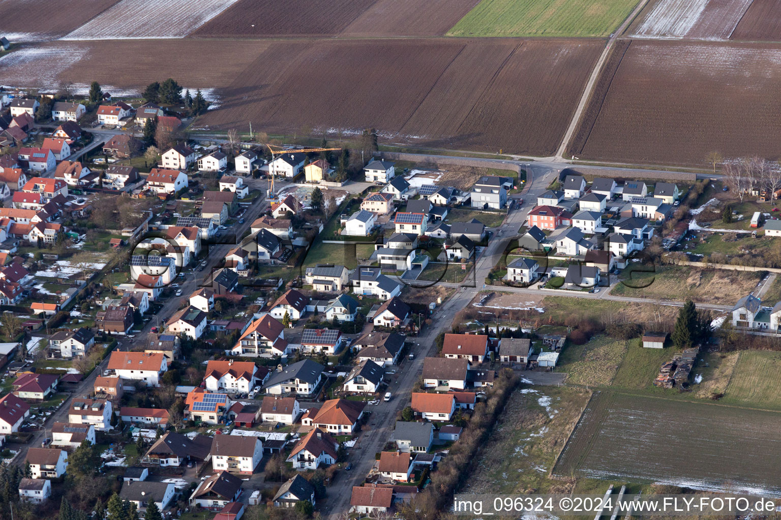 Minfeld dans le département Rhénanie-Palatinat, Allemagne hors des airs