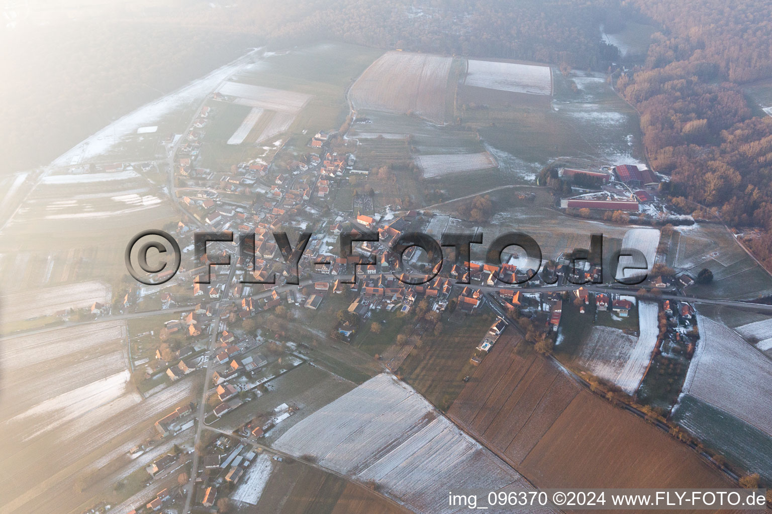 Retschwiller dans le département Bas Rhin, France d'en haut