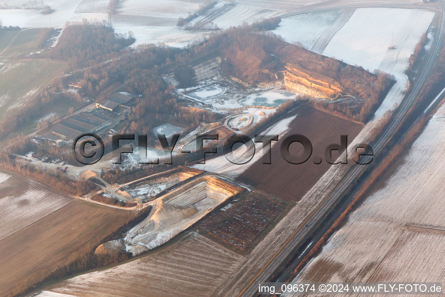 Vue oblique de Riedseltz dans le département Bas Rhin, France