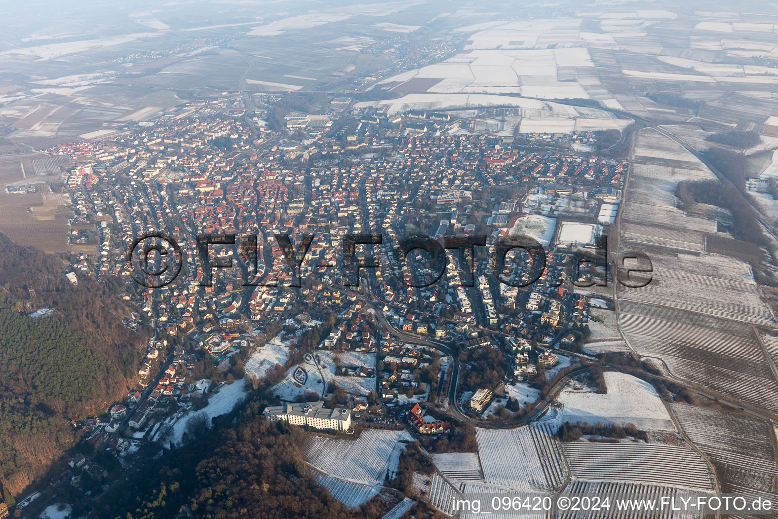 Bad Bergzabern dans le département Rhénanie-Palatinat, Allemagne d'en haut