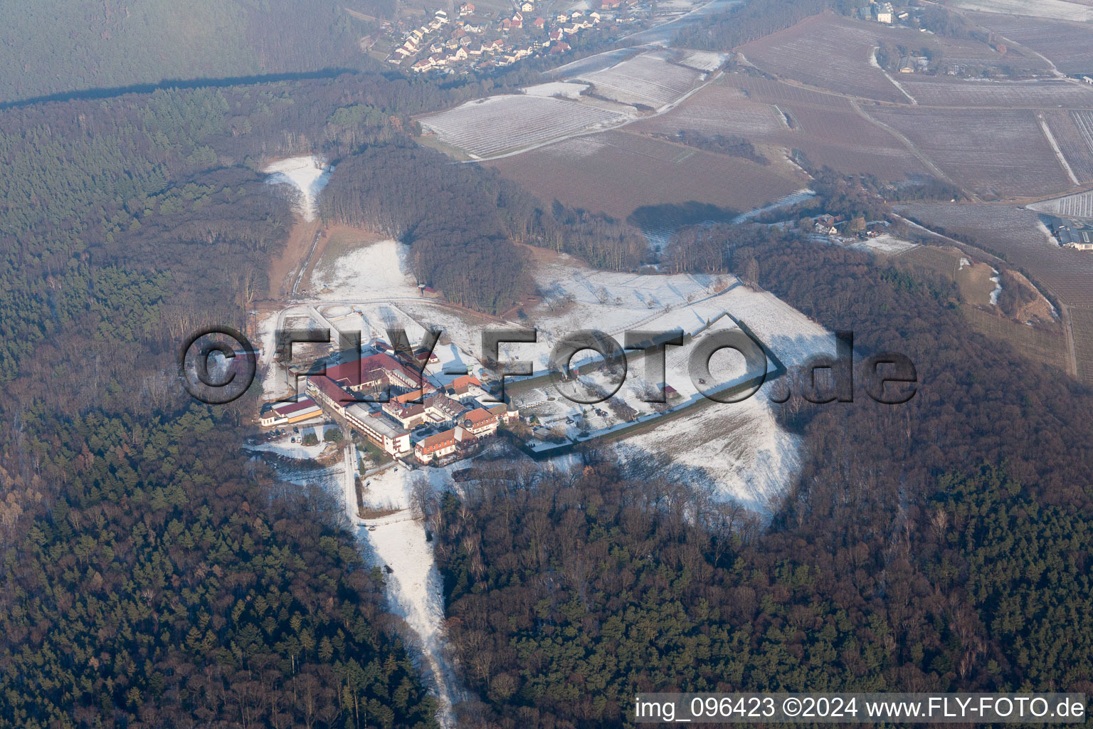 Bad Bergzabern dans le département Rhénanie-Palatinat, Allemagne depuis l'avion