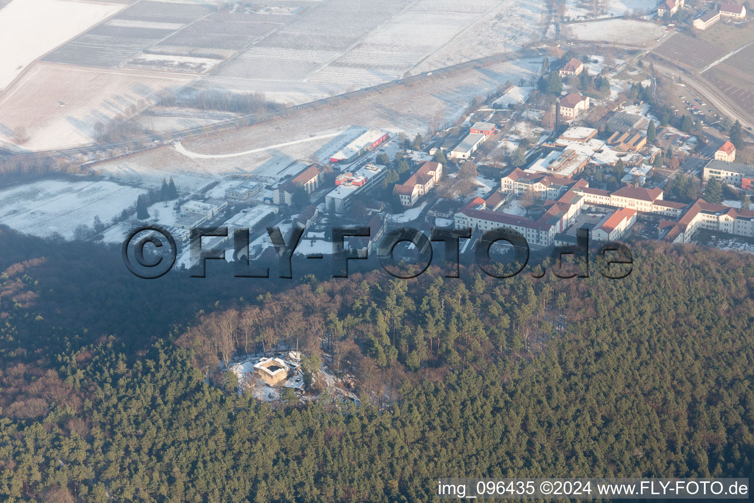 Klingenmünster dans le département Rhénanie-Palatinat, Allemagne depuis l'avion