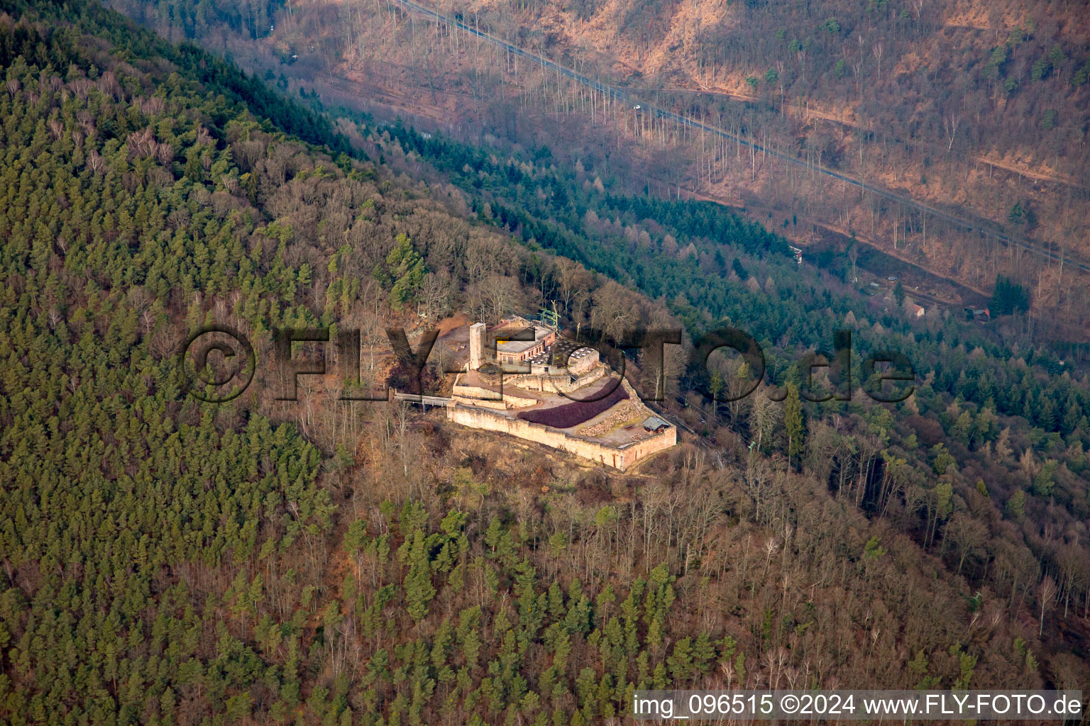 Rietbourg à Rhodt unter Rietburg dans le département Rhénanie-Palatinat, Allemagne depuis l'avion