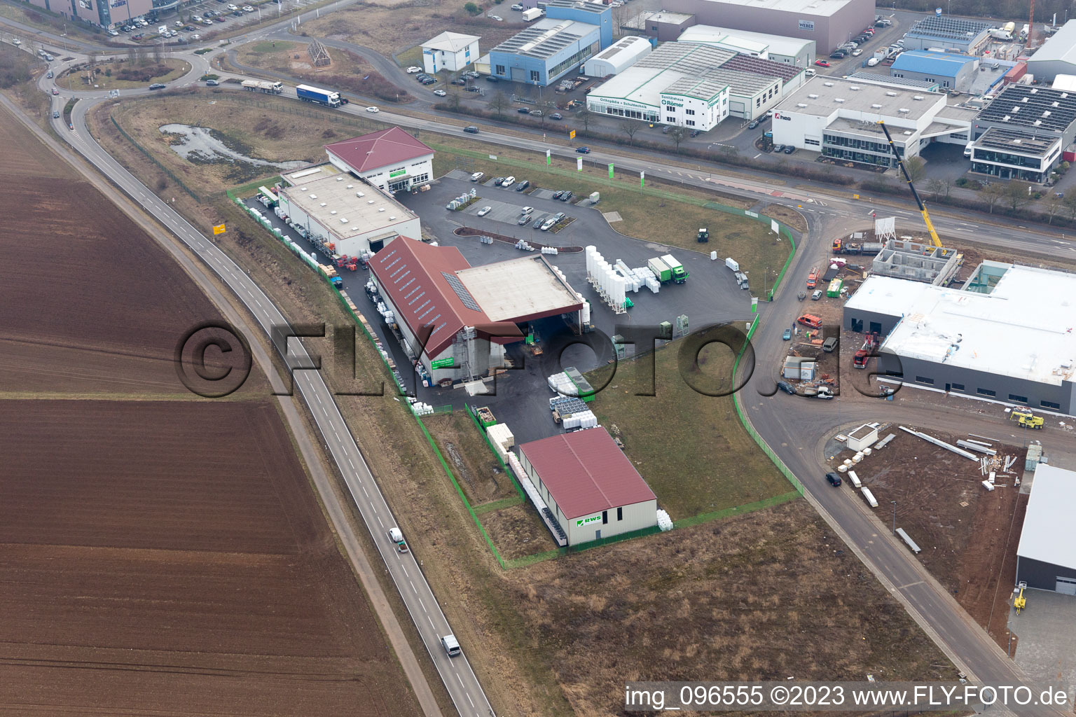 Quartier Herxheim in Herxheim bei Landau dans le département Rhénanie-Palatinat, Allemagne vue d'en haut