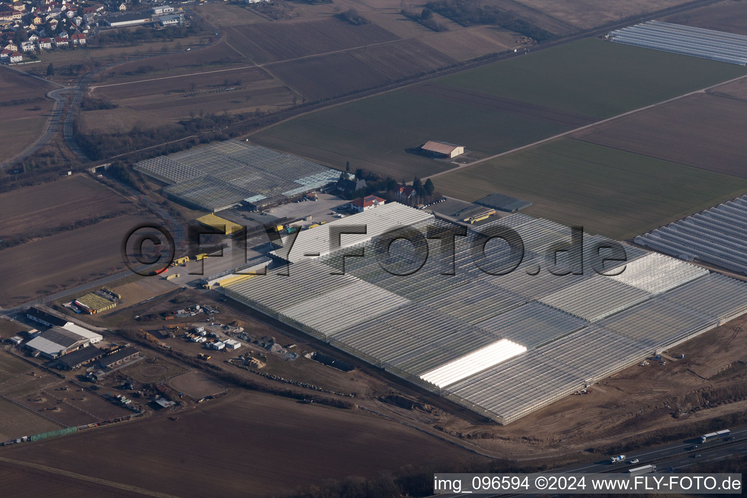 Vue oblique de Bickenbach dans le département Hesse, Allemagne