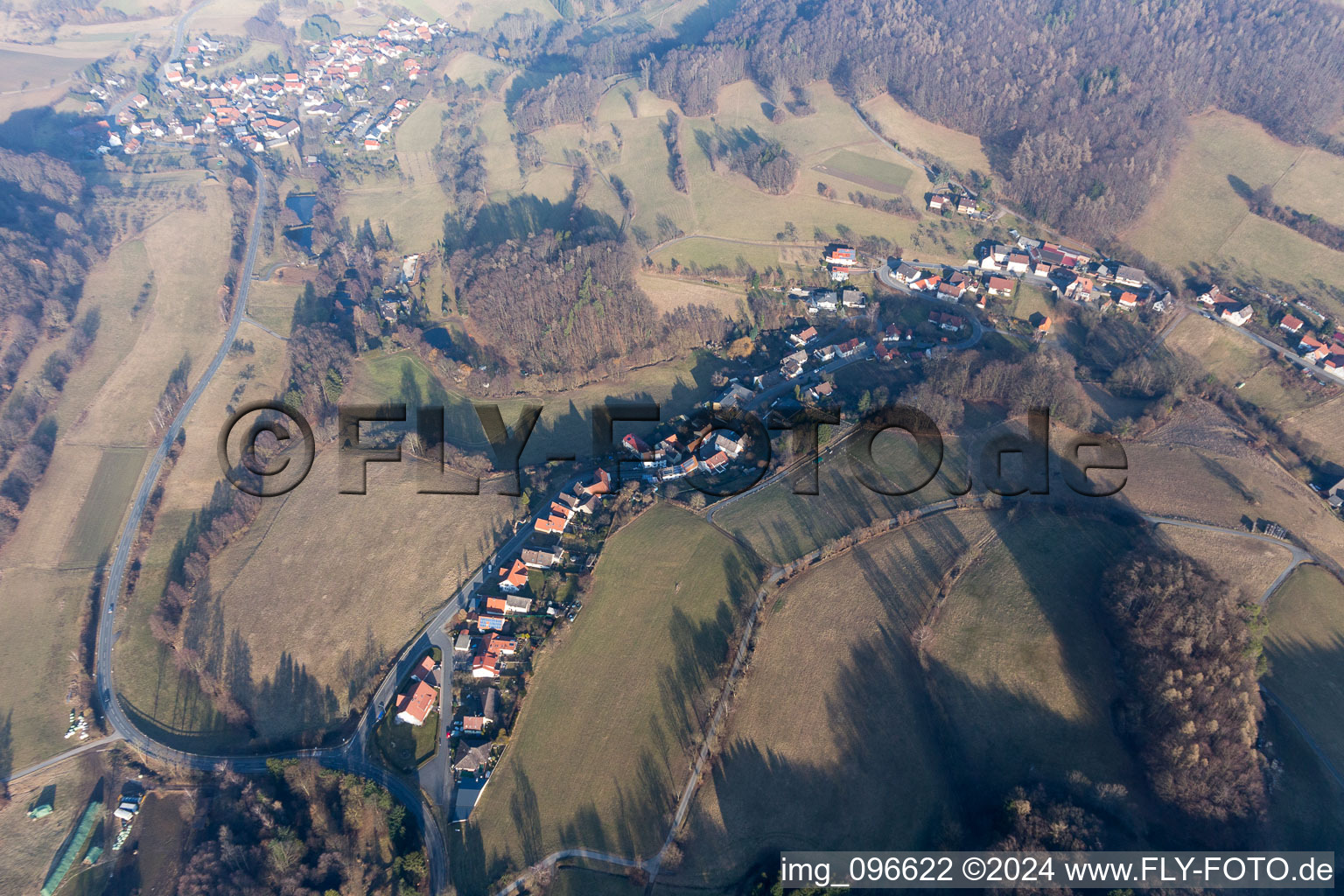 Vue aérienne de Steinau dans le département Hesse, Allemagne