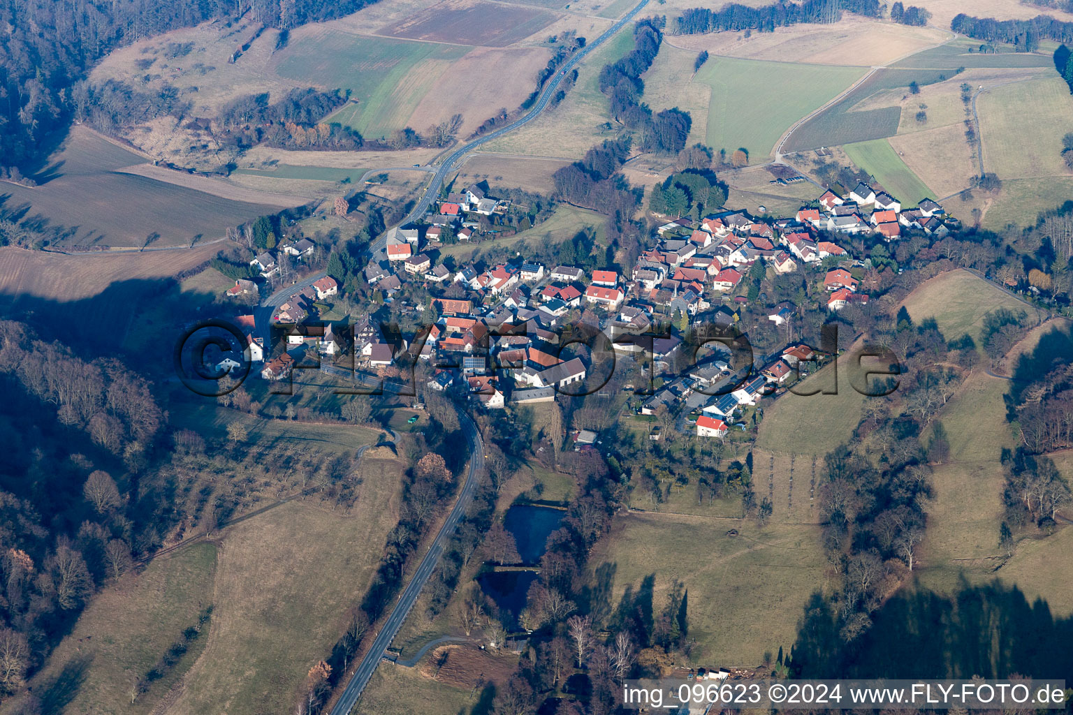 Vue aérienne de Billings dans le département Hesse, Allemagne