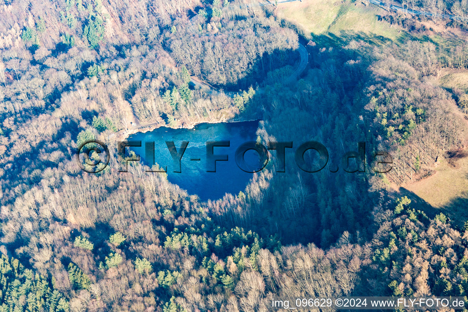 Vue oblique de Ancienne carrière à Meßbach dans le département Hesse, Allemagne