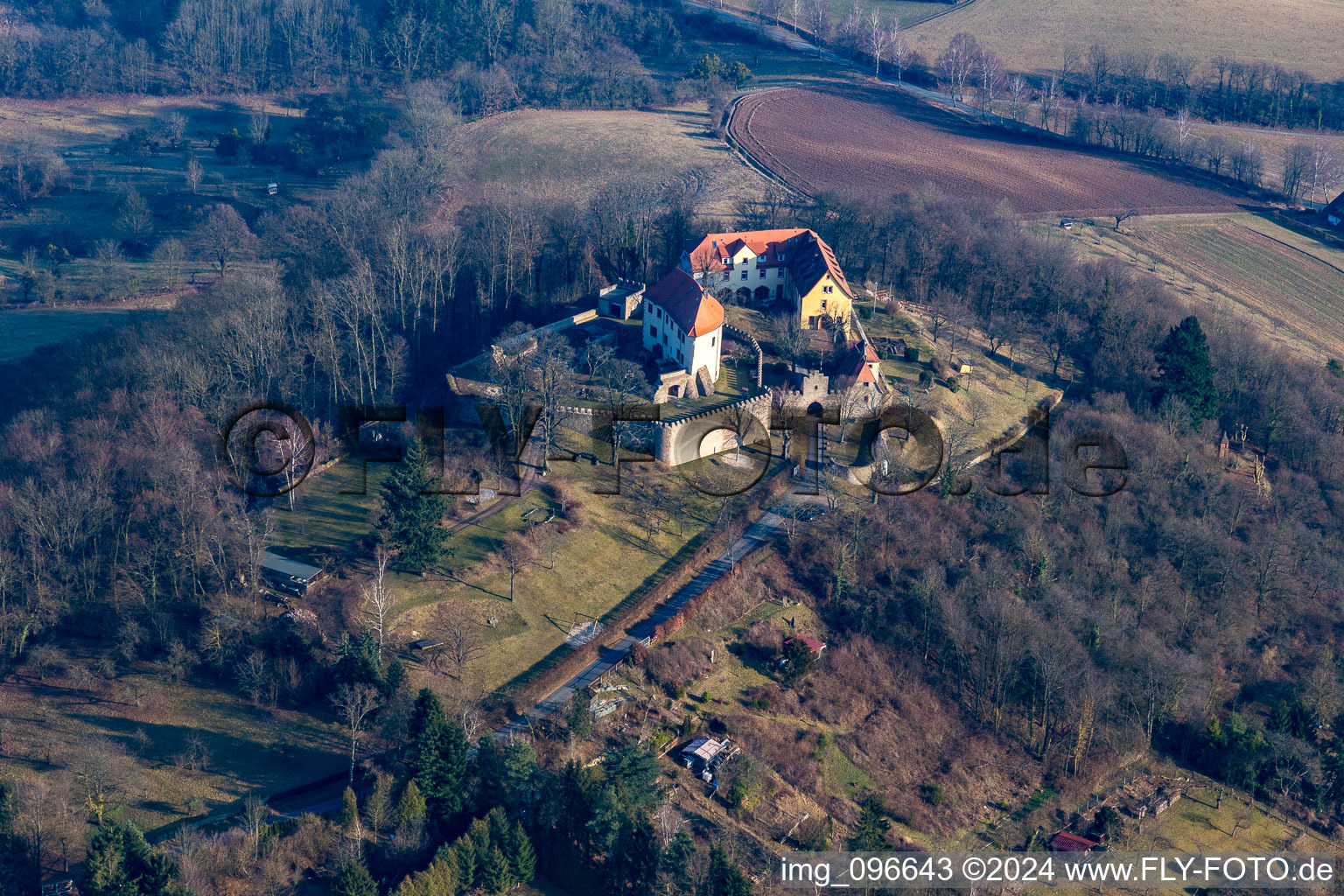 Vue aérienne de Reichelsheim dans le département Hesse, Allemagne