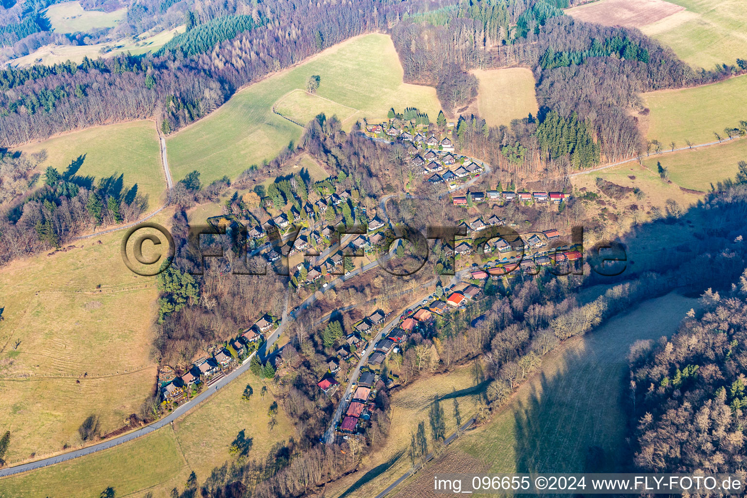 Photographie aérienne de Surface de la maison de vacances Unter-Ostern à Formbach à le quartier Unter-Ostern in Reichelsheim dans le département Hesse, Allemagne