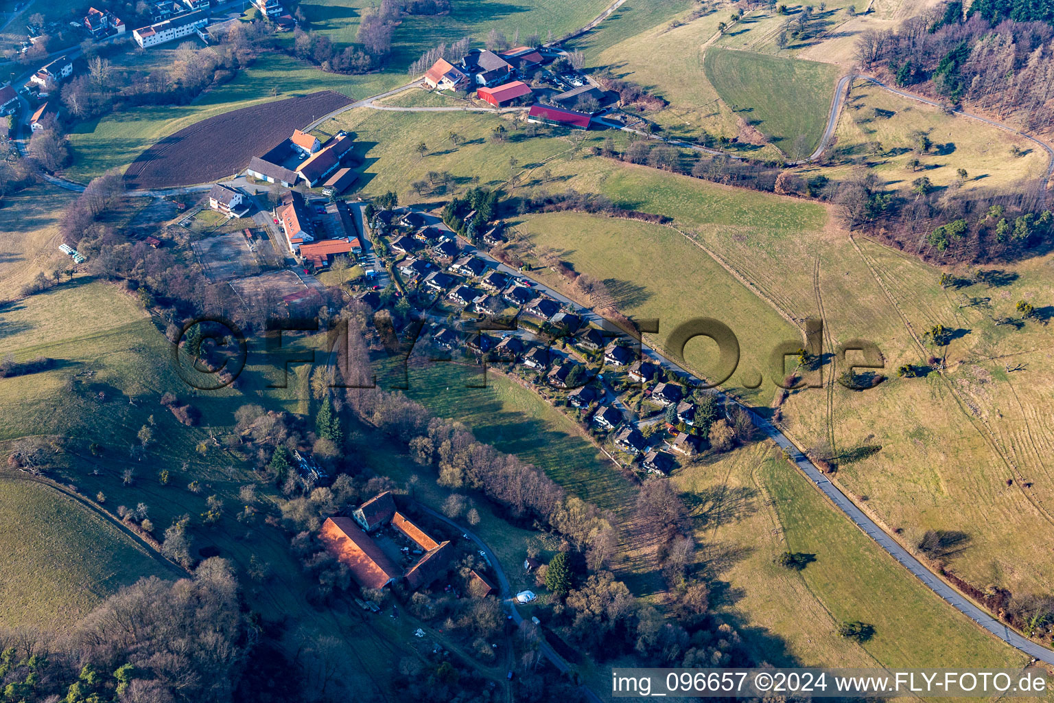 Vue oblique de Surface de la maison de vacances Unter-Ostern à Formbach à le quartier Unter-Ostern in Reichelsheim dans le département Hesse, Allemagne