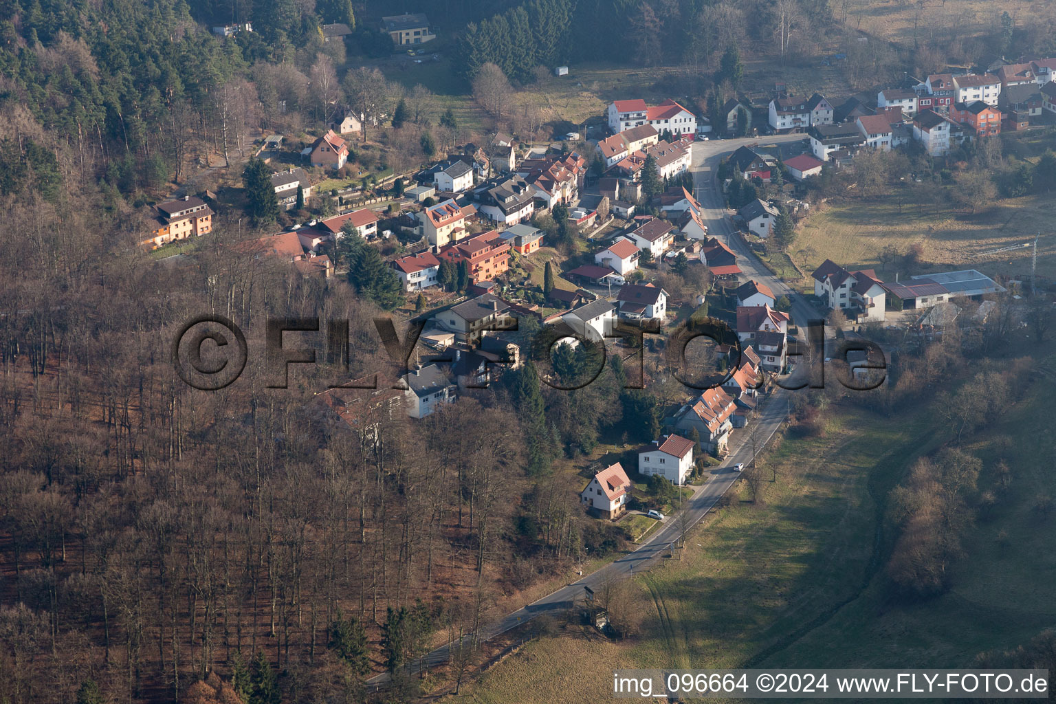 Vue aérienne de Quartier Hammelbach in Grasellenbach dans le département Hesse, Allemagne