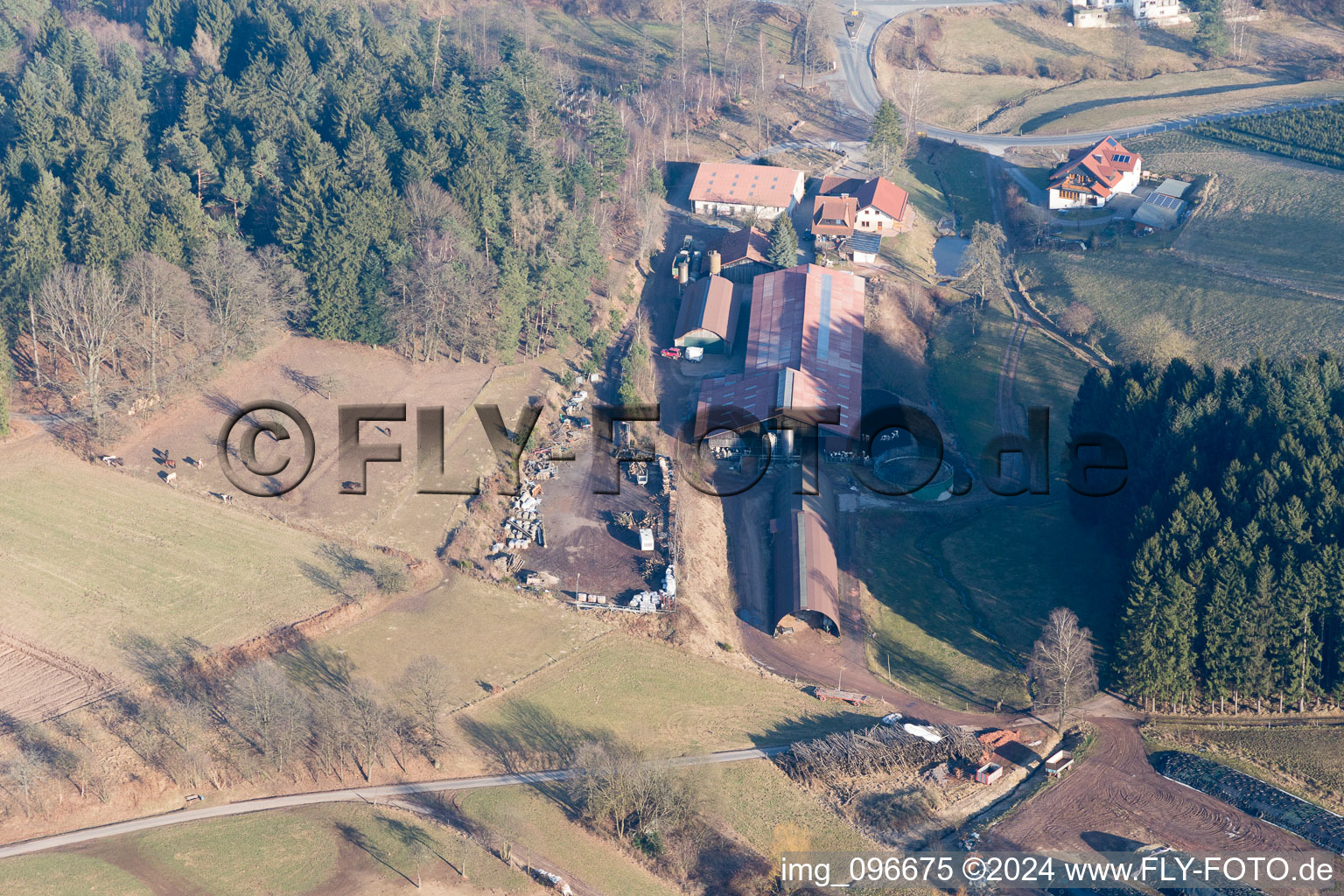 Vue aérienne de Litzelbach dans le département Hesse, Allemagne