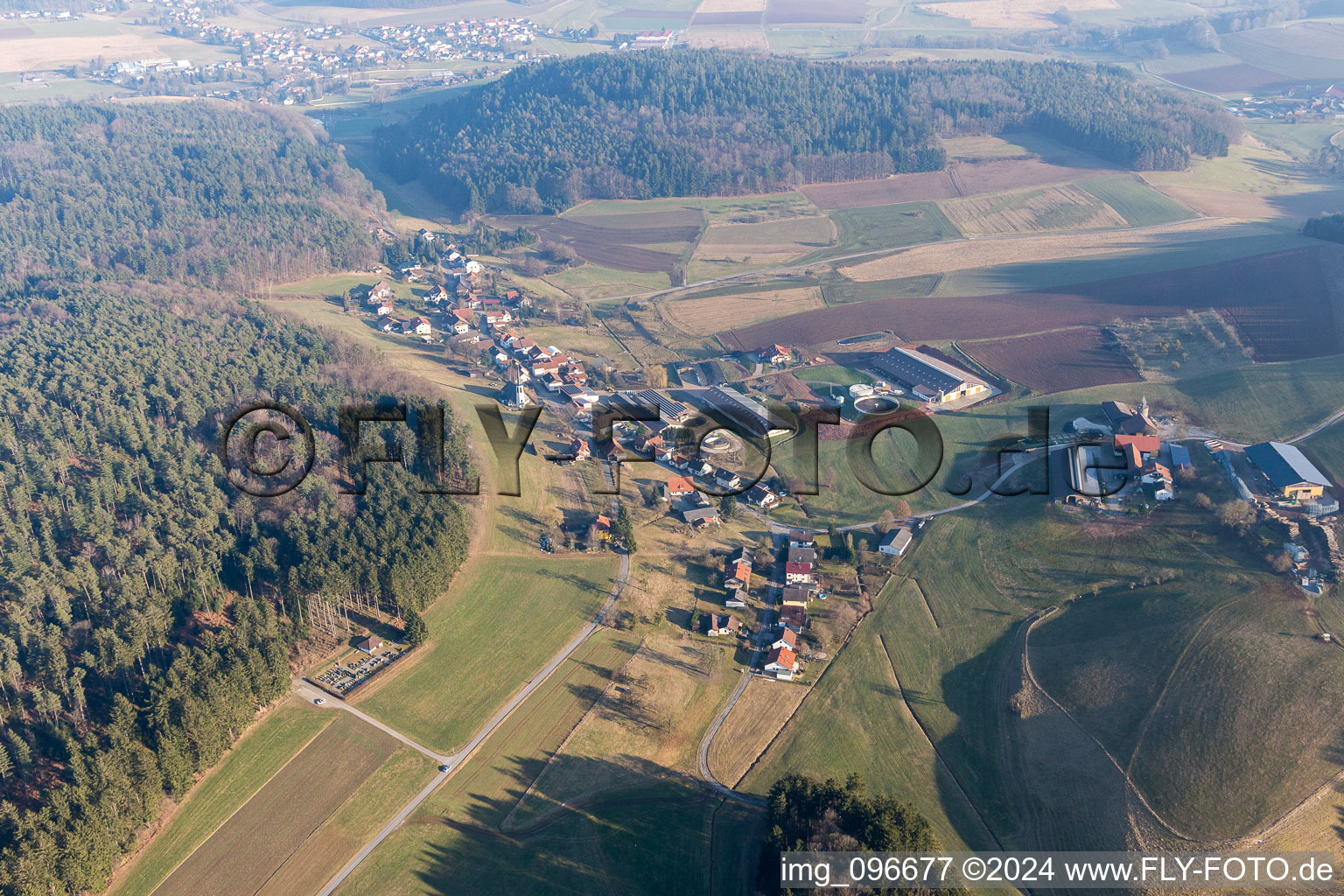 Vue aérienne de Quartier Kocherbach in Wald-Michelbach dans le département Hesse, Allemagne