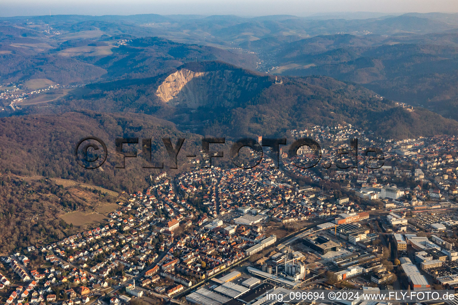 Weinheim dans le département Bade-Wurtemberg, Allemagne d'en haut