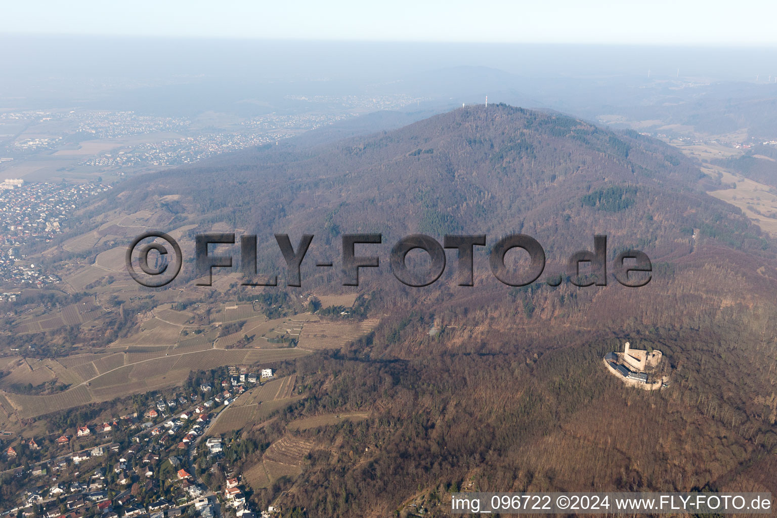 Vue d'oiseau de Quartier Auerbach in Bensheim dans le département Hesse, Allemagne