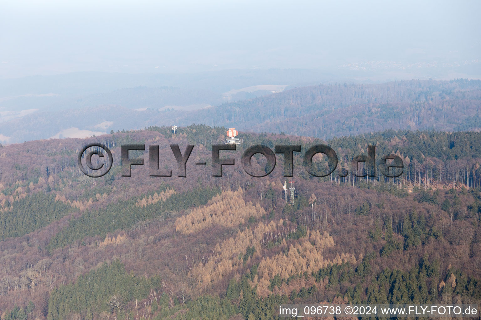 Vue aérienne de Lindenfels dans le département Hesse, Allemagne