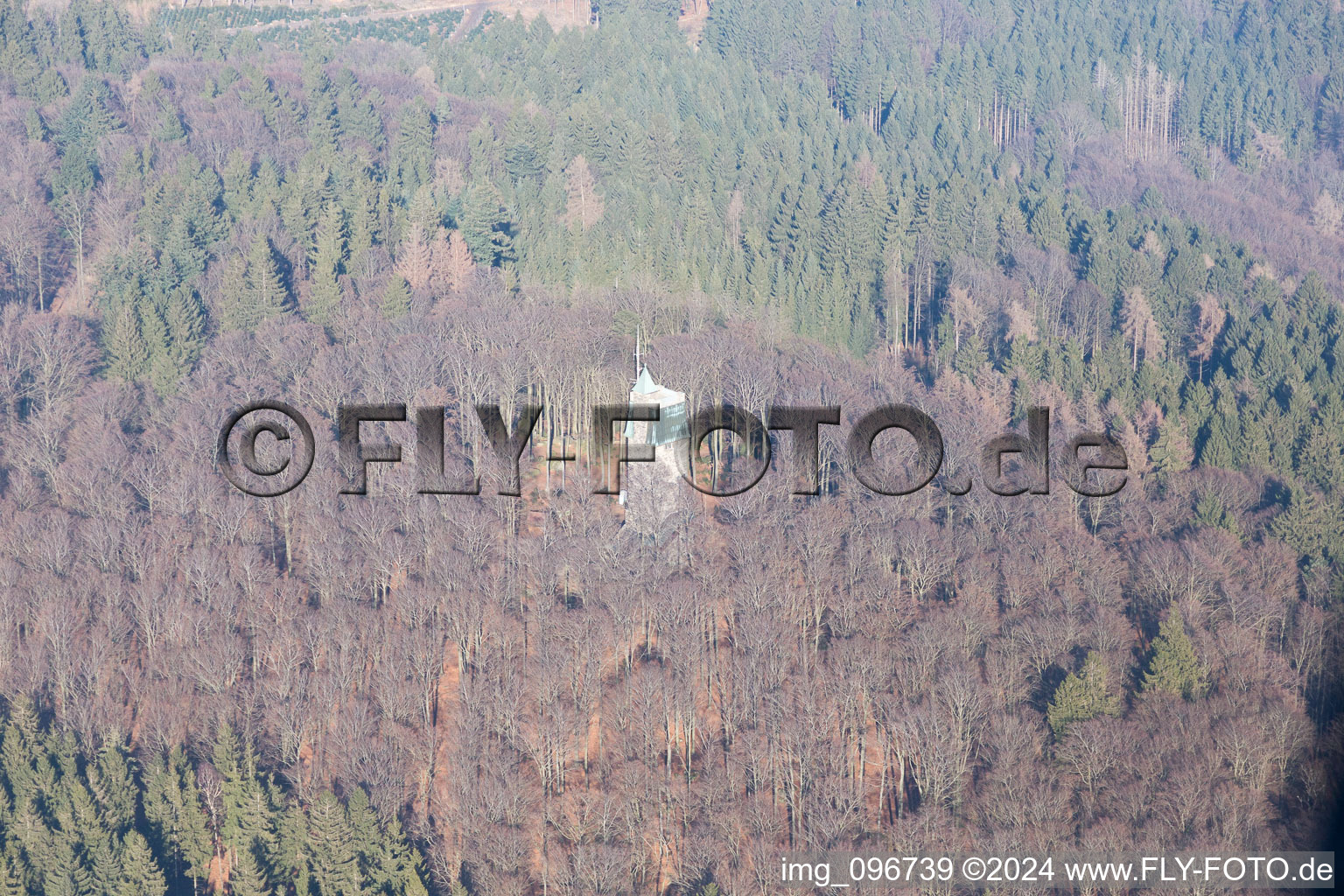 Vue aérienne de Lindenfels dans le département Hesse, Allemagne