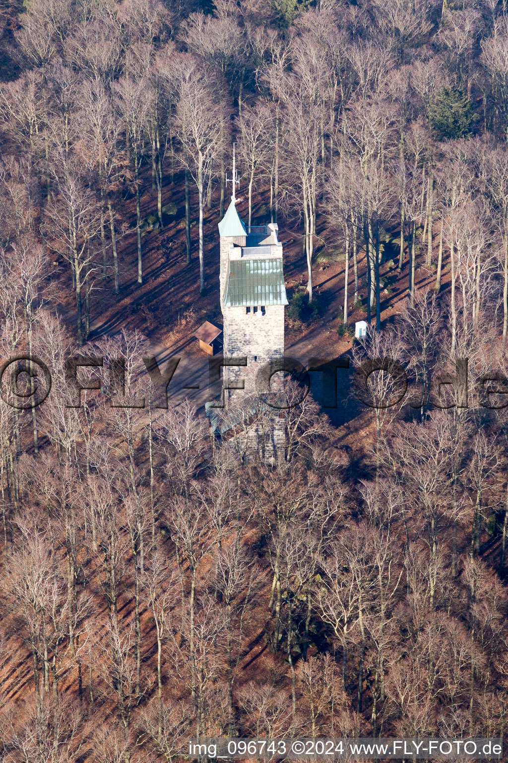 Vue oblique de Lindenfels dans le département Hesse, Allemagne