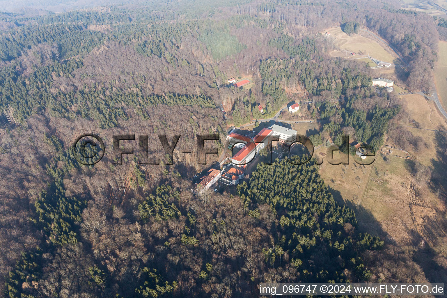 Photographie aérienne de Terrain hospitalier de la Clinique Eleonoren à Lindenfels dans le département Hesse, Allemagne