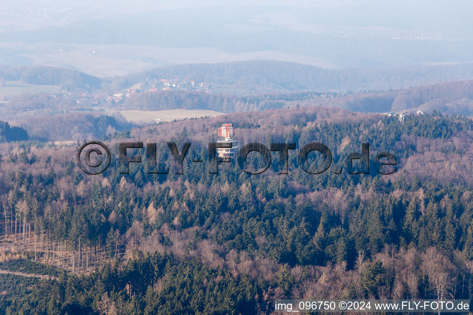 Vue aérienne de Modautal dans le département Hesse, Allemagne