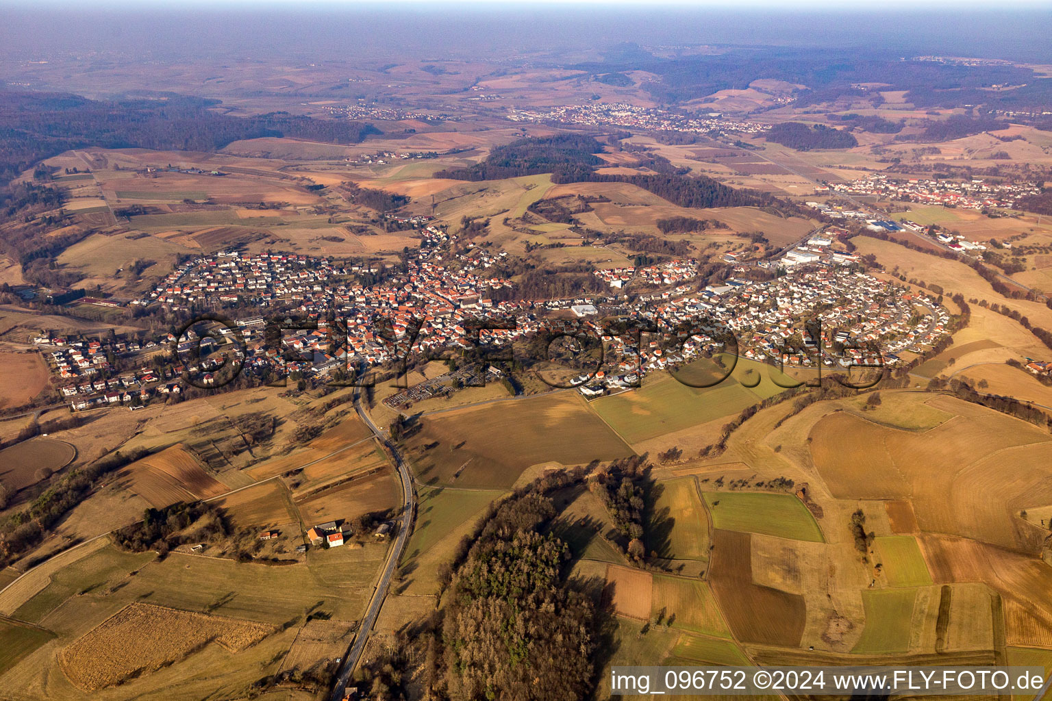 Photographie aérienne de Fränkisch-Crumbach dans le département Hesse, Allemagne