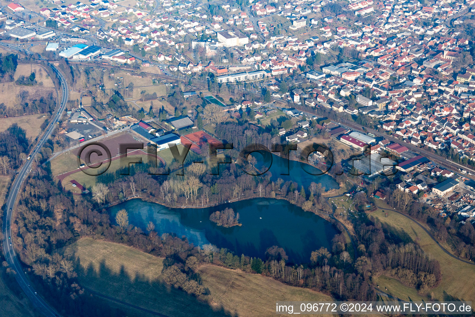 Vue aérienne de PARC KURPARK à Bad König dans le département Hesse, Allemagne