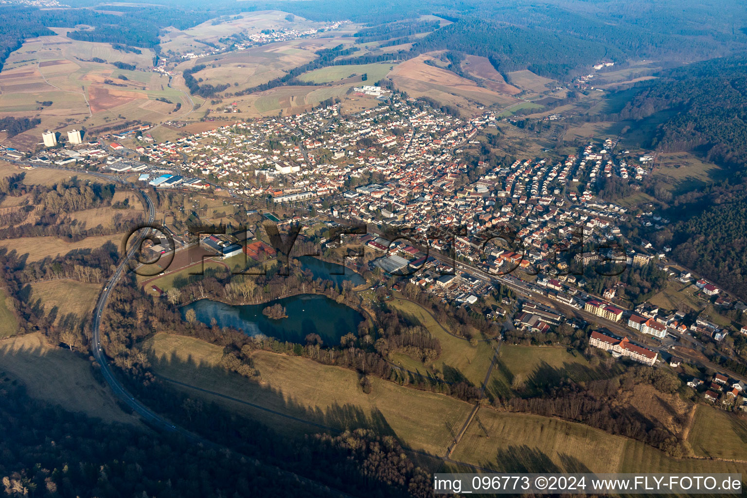 Photographie aérienne de Bad König dans le département Hesse, Allemagne