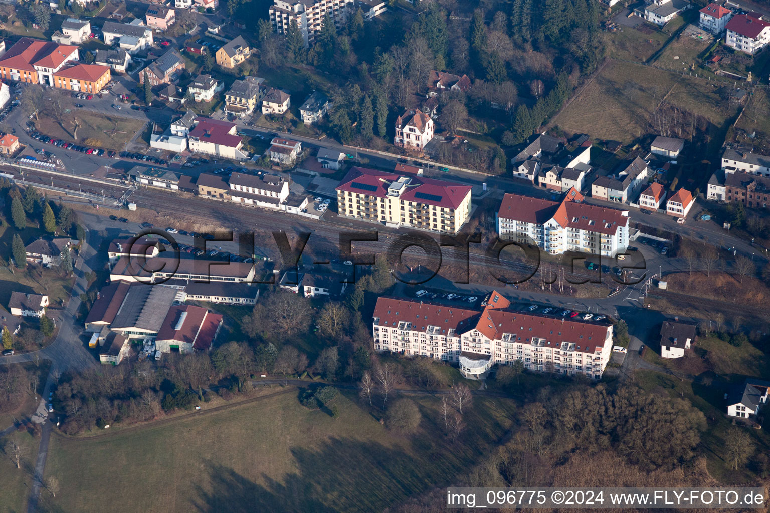 Vue aérienne de Gare à Bad König dans le département Hesse, Allemagne