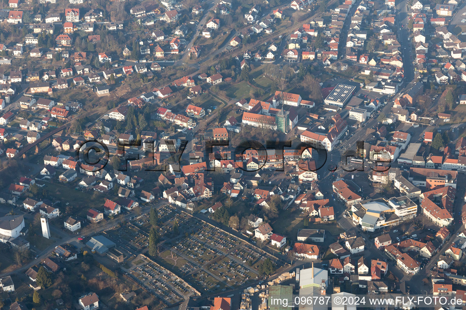 Photographie aérienne de Höchst im Odenwald dans le département Hesse, Allemagne