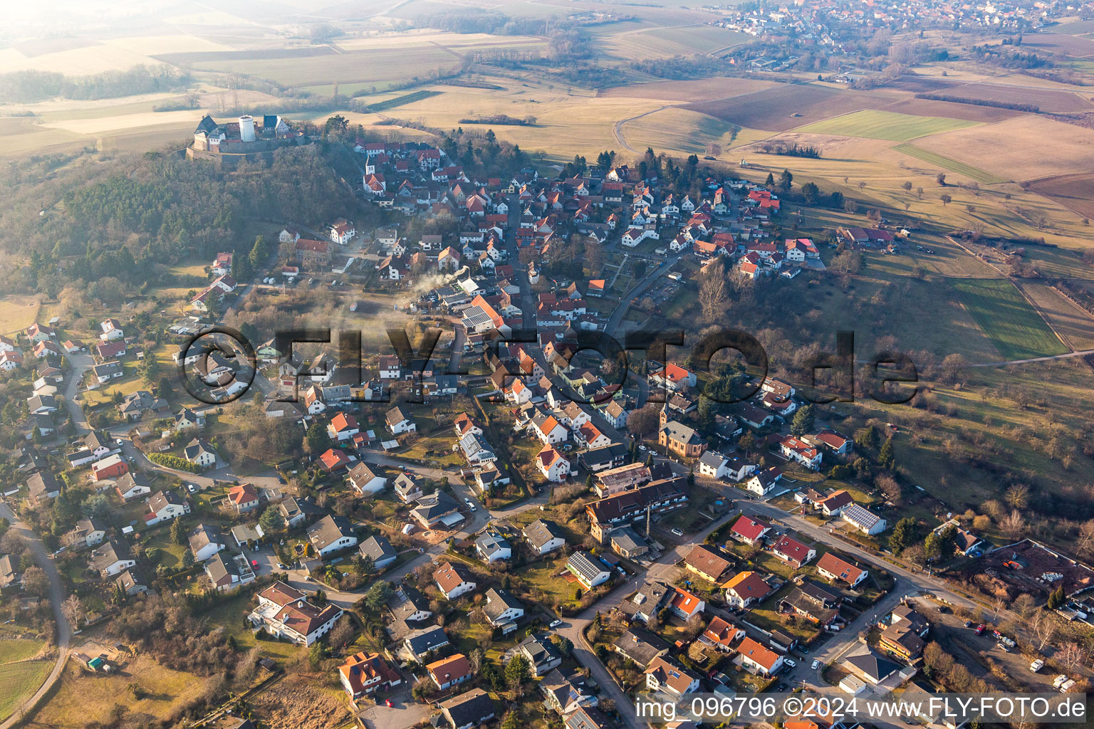 Quartier Hering in Otzberg dans le département Hesse, Allemagne vue d'en haut