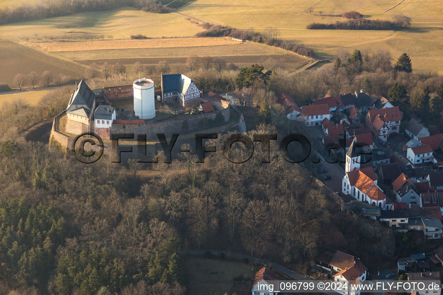 Gilet Otzberg à le quartier Hering in Otzberg dans le département Hesse, Allemagne d'en haut