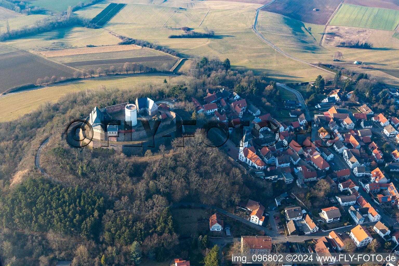 Gilet Otzberg à le quartier Hering in Otzberg dans le département Hesse, Allemagne hors des airs