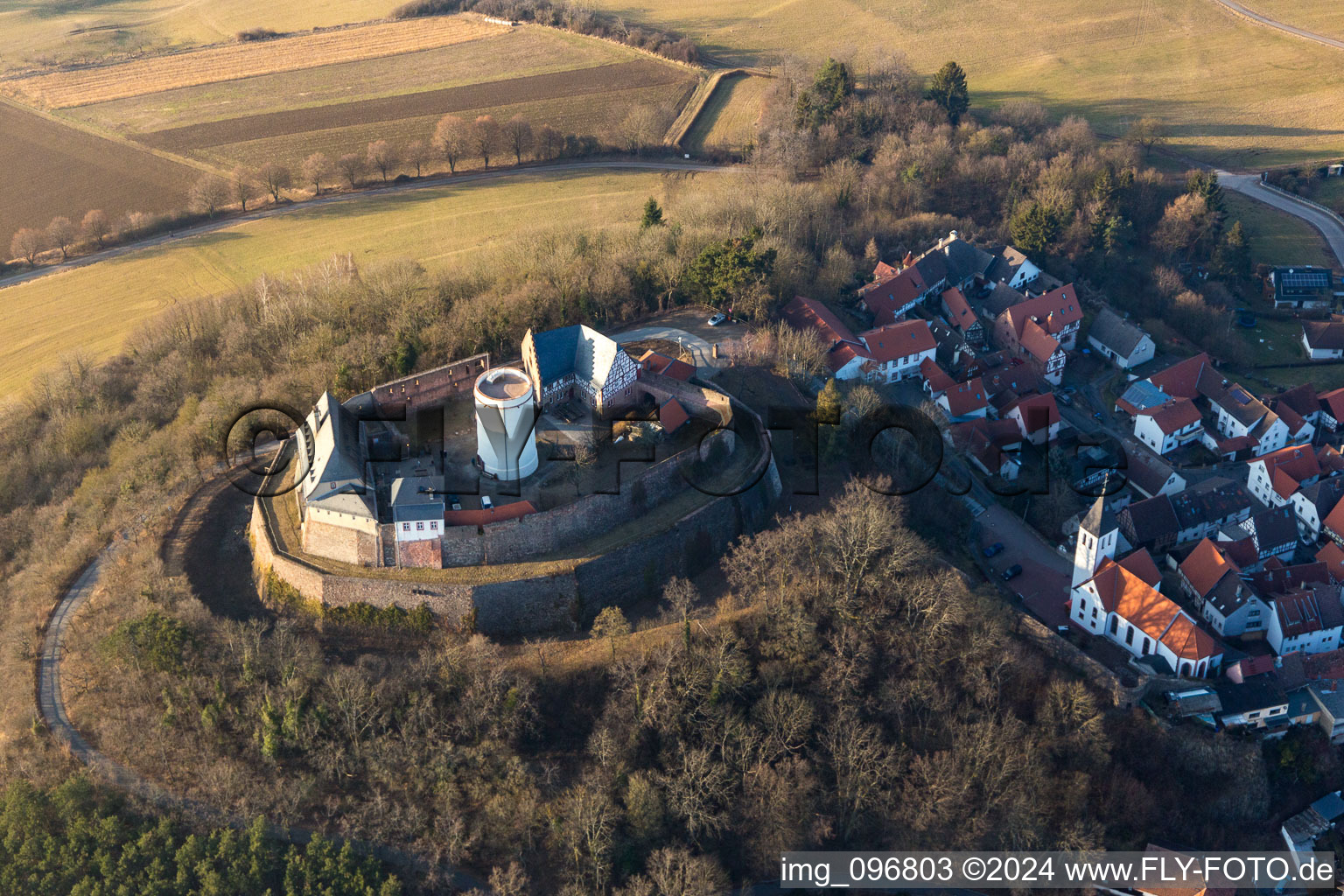 Gilet Otzberg à le quartier Hering in Otzberg dans le département Hesse, Allemagne vue d'en haut