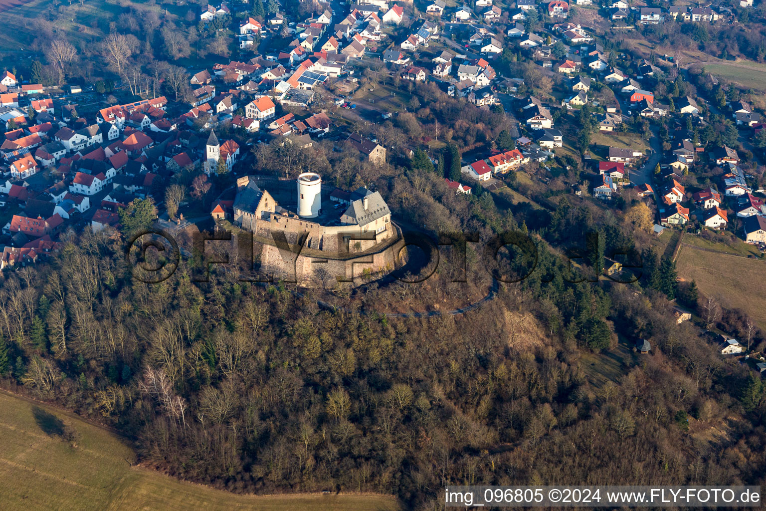 Gilet Otzberg à le quartier Hering in Otzberg dans le département Hesse, Allemagne depuis l'avion