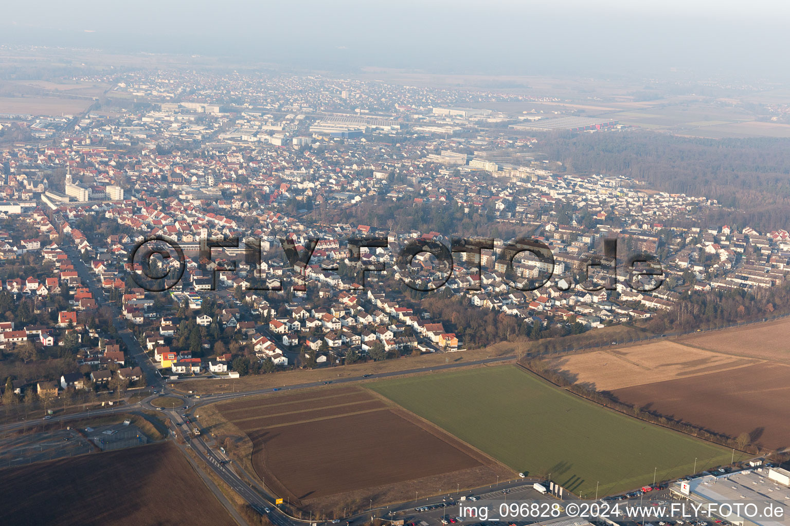 Dieburg dans le département Hesse, Allemagne d'en haut