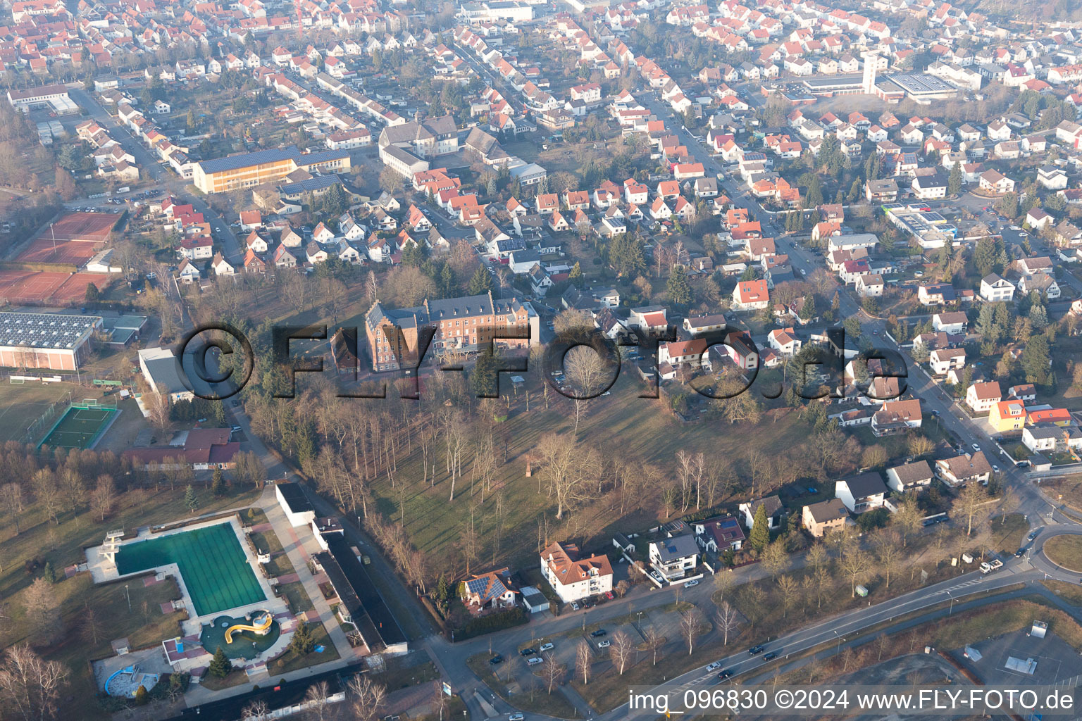 Dieburg dans le département Hesse, Allemagne vue d'en haut