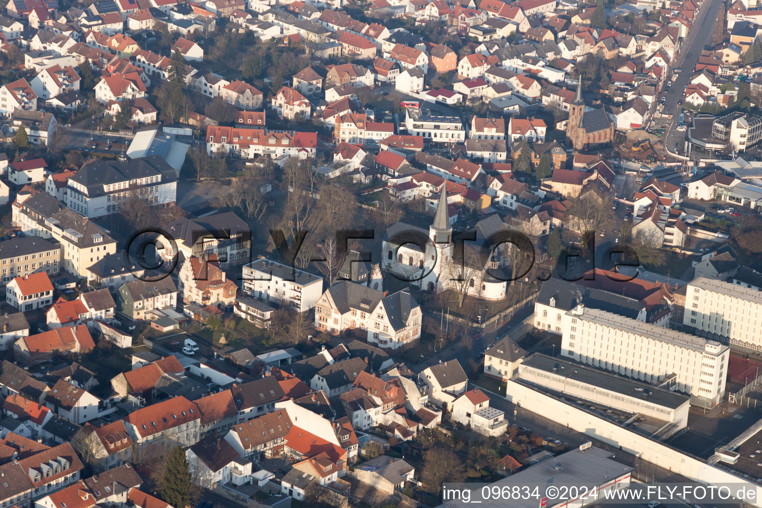 Vue d'oiseau de Dieburg dans le département Hesse, Allemagne