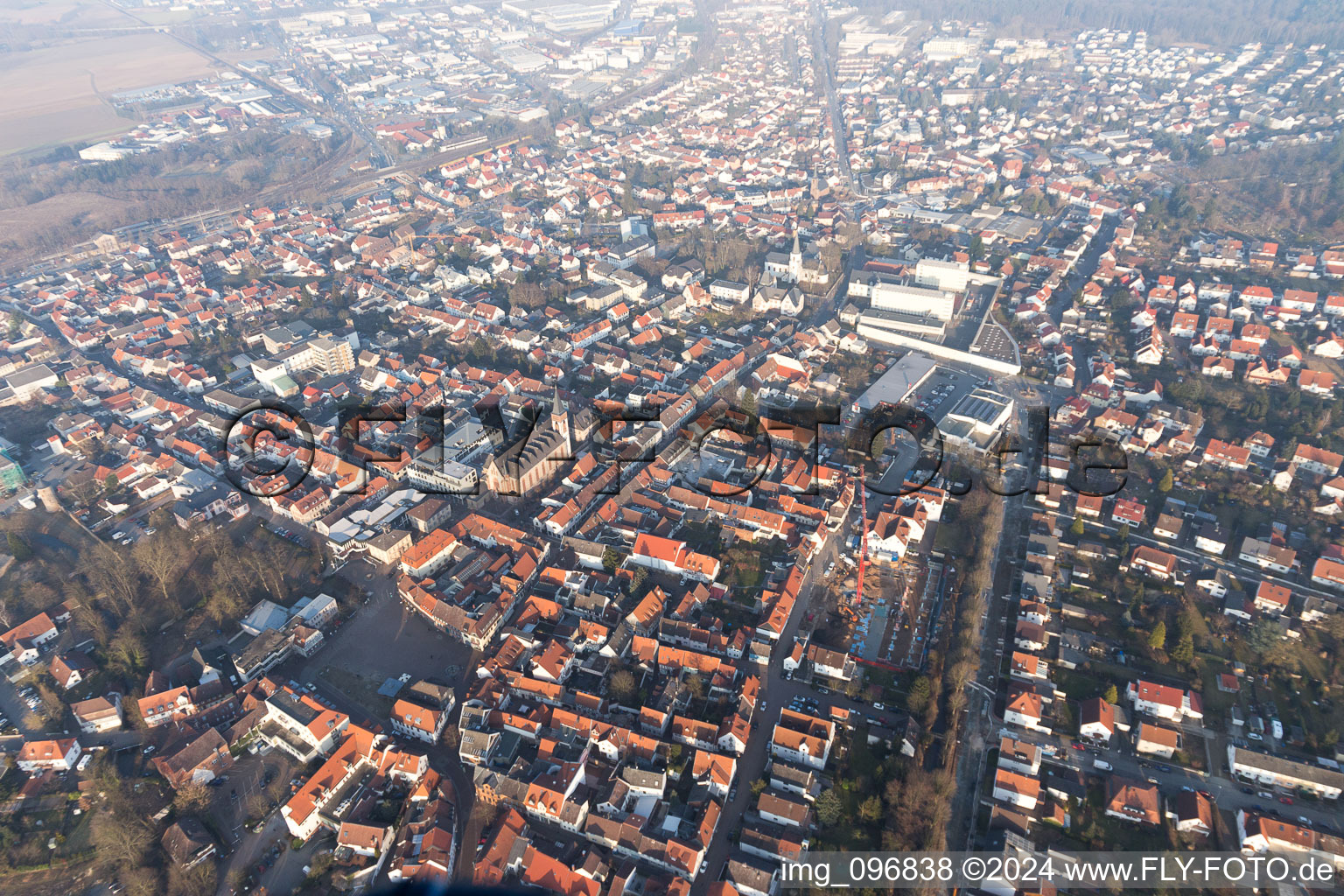 Dieburg dans le département Hesse, Allemagne vue du ciel