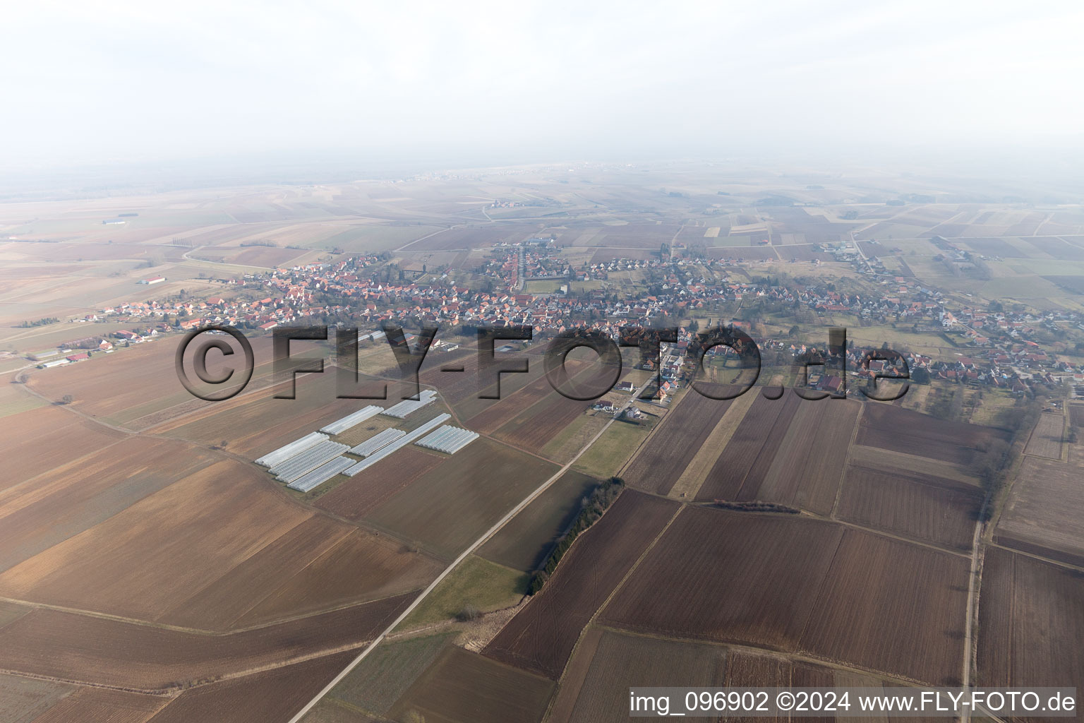 Seebach dans le département Bas Rhin, France d'en haut