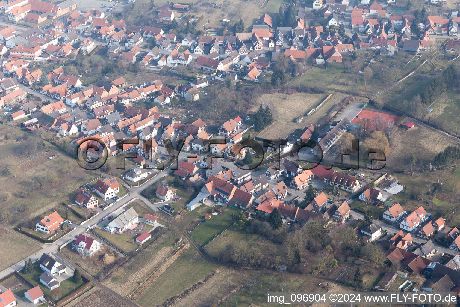 Seebach dans le département Bas Rhin, France vue d'en haut