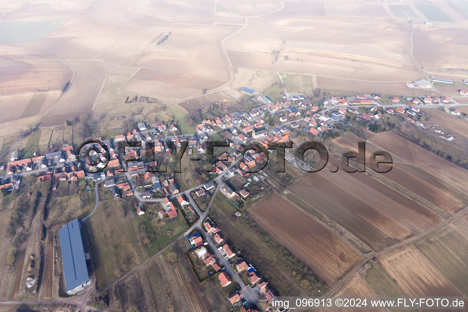 Image drone de Siegen dans le département Bas Rhin, France