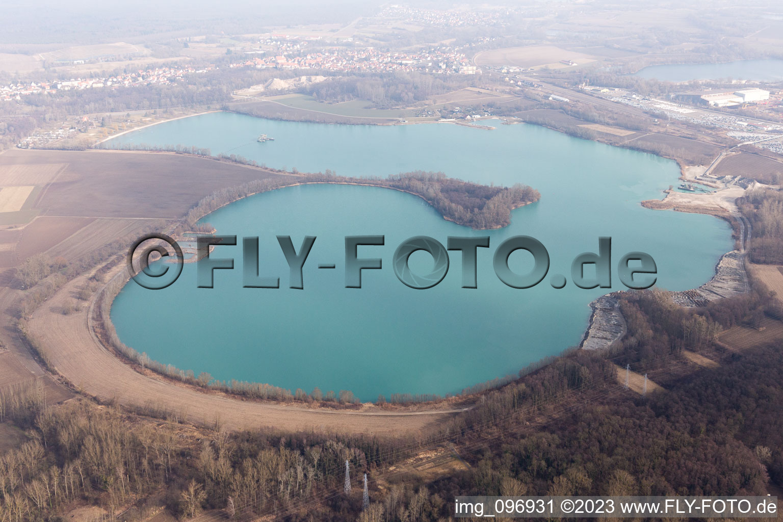 Enregistrement par drone de Lauterbourg dans le département Bas Rhin, France