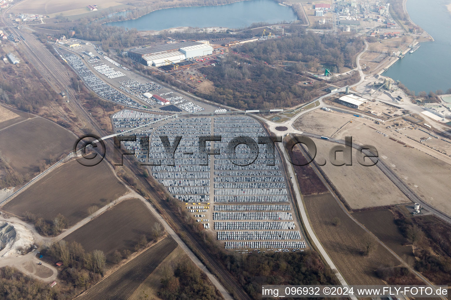 Image drone de Lauterbourg dans le département Bas Rhin, France