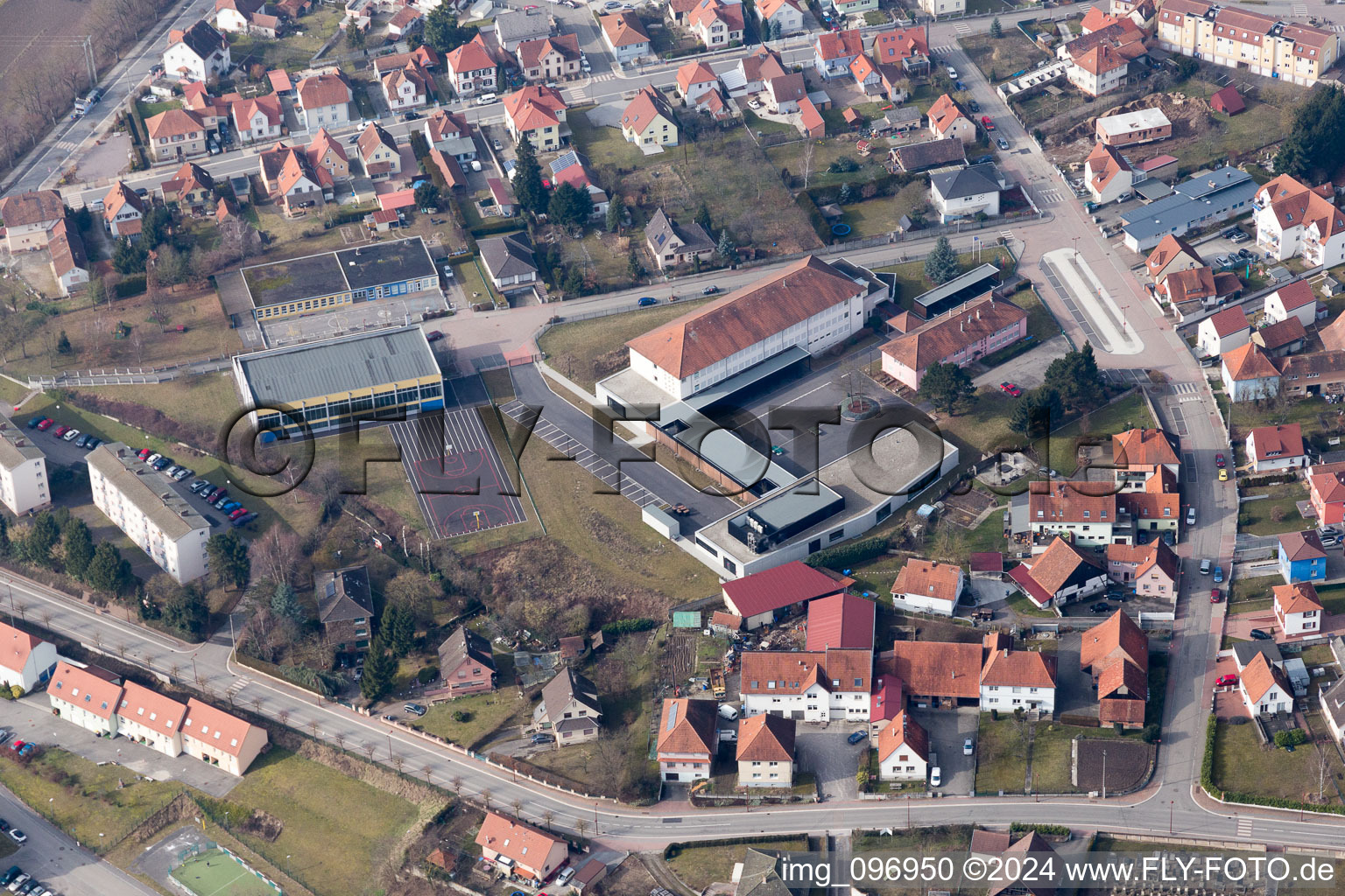 Lauterbourg dans le département Bas Rhin, France vue du ciel