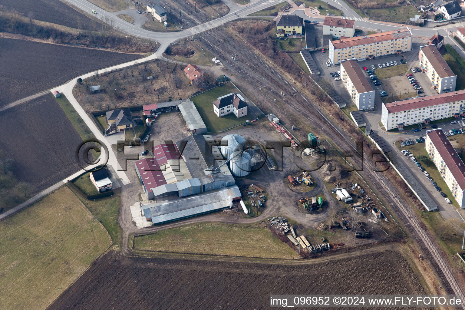 Image drone de Lauterbourg dans le département Bas Rhin, France