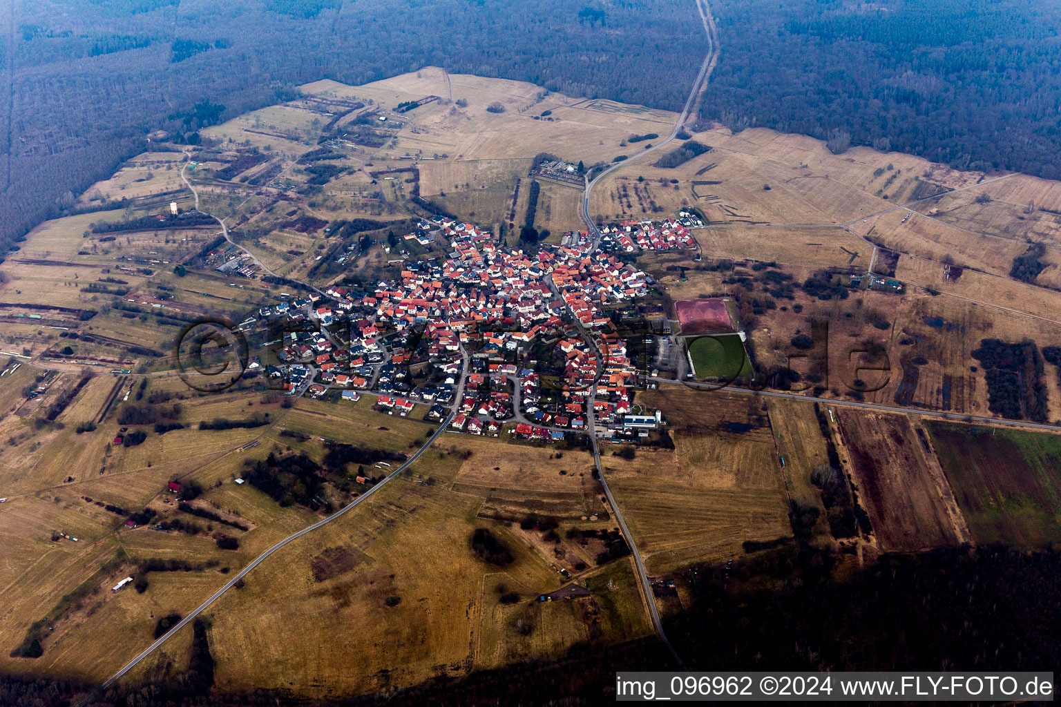 Enregistrement par drone de Quartier Büchelberg in Wörth am Rhein dans le département Rhénanie-Palatinat, Allemagne